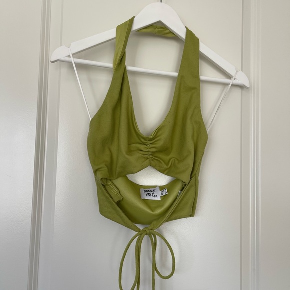 Green Crop Top - Picture 2 of 3